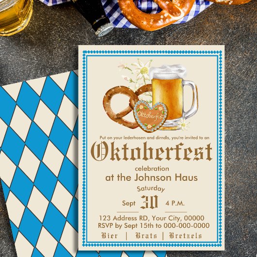 Oktoberfest Duitse Bierfeest Uitnodiging
