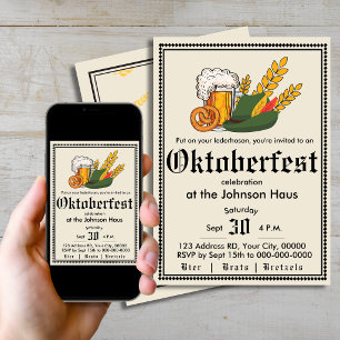 Oktoberfest Duitse Bierfeest Uitnodiging