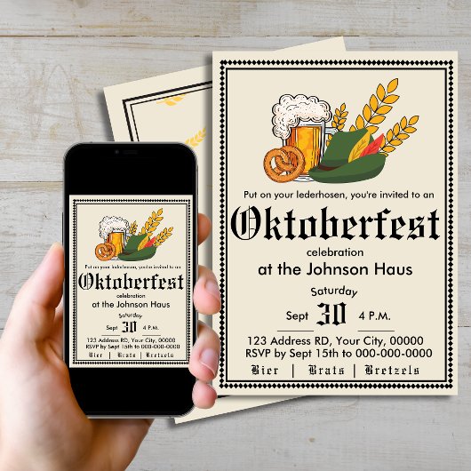Oktoberfest Duitse Bierfeest Uitnodiging
