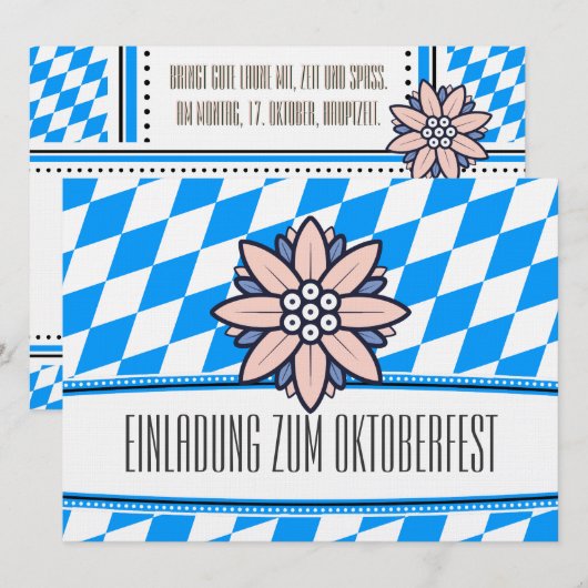 Oktoberfest Duitse cultuur Kaart (Voorkant / Achterkant)