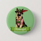 Oktoberfest Duitse herder Ronde Button 5,7 Cm (Voorkant)