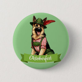 Oktoberfest Duitse Herdershond Ronde Button 5,7 Cm