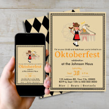 Oktoberfest Duitse Herfstfeest Uitnodiging