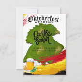 Oktoberfest Duitsland kaart Danke Bedankt voor je  (Voorkant)