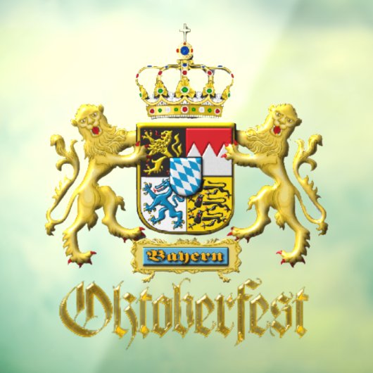 Oktoberfest Echt Bavaria Crest Raamsticker (Vel 3)