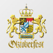 Oktoberfest Echte Beierse Wapen Raamsticker (Vel)