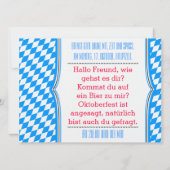 Oktoberfest Einladung Kaart (Achterkant)