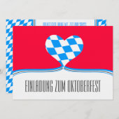 Oktoberfest Einladung Kaart (Voorkant / Achterkant)