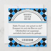Oktoberfest Einladung Kaart (Achterkant)