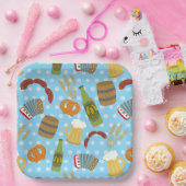 Oktoberfest Eten en Drink Papieren Bordje (Feest)