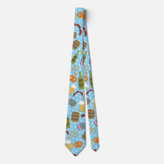 Oktoberfest Eten en Drink Stropdas (Voorkant)