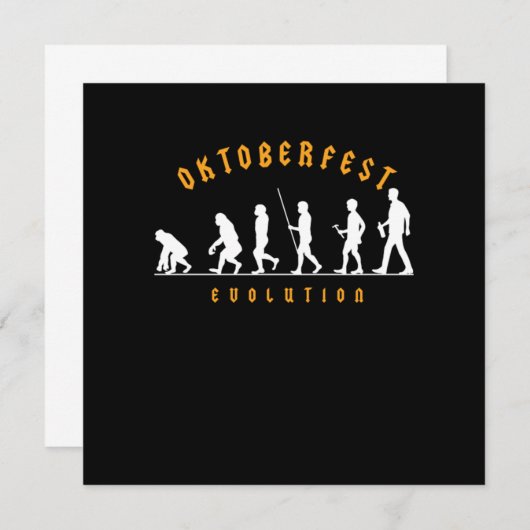 Oktoberfest Evolution Beer Festival Pretzel Draft Kaart (Voorkant / Achterkant)