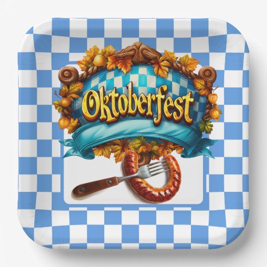 Oktoberfest Feast Papieren Bordje (Voorkant)