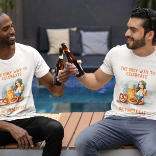 Oktoberfest-feest met bier en pretzels ai  t-shirt