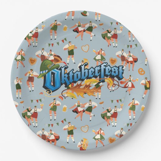 Oktoberfest Feest Papieren Bordje (Voorkant)