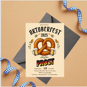Oktoberfest Feest Uitnodiging   Beierse Bier Prost
