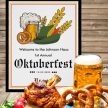 Oktoberfest-feest welkomstbord
