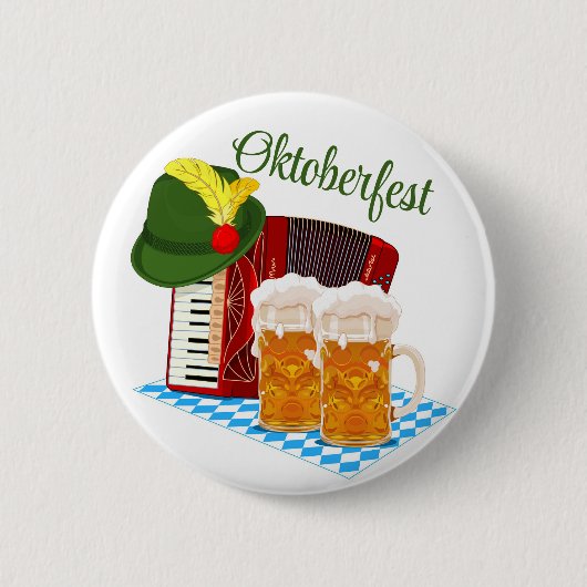 Oktoberfest Festival Ronde Button 5,7 Cm (Voorkant)