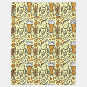 Oktoberfest Food Menu Fleece Deken