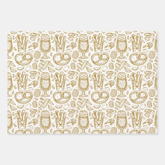 Oktoberfest Food Menu Inpakpapier Vel (Voorkant)