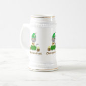 Oktoberfest Funny Cat Cartoon Festival Kunst Bierpul (Voorkant links)