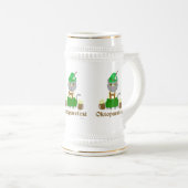 Oktoberfest Funny Cat Cartoon Festival Kunst Bierpul (Voorkant rechts)