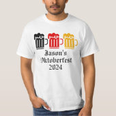 Oktoberfest gepersonaliseerd cadeau t-shirt (Voorkant)
