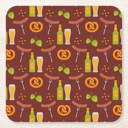 Oktoberfest German Beer Festival Kartonnen Onderzetters (Voorkant)