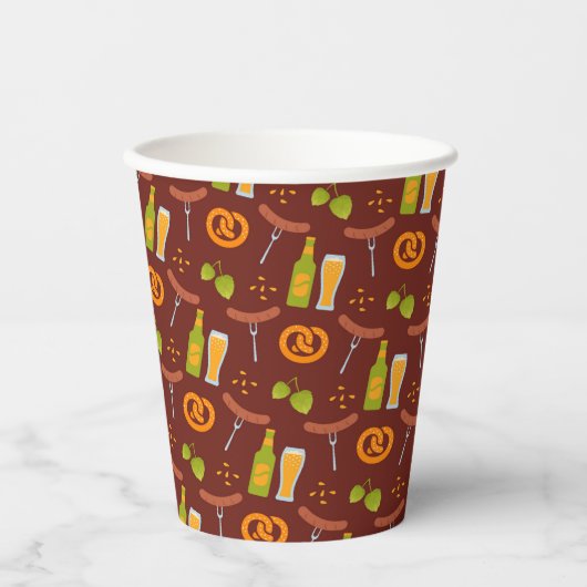 Oktoberfest German Beer Festival Papieren Bekers (Voorkant)