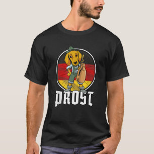 Oktoberfest German Dachshund Prost Beer Jokes Germ T-shirt