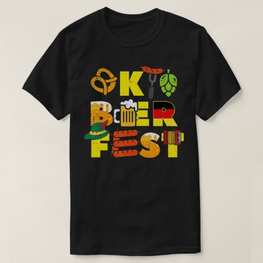 Oktoberfest German Duits Cute Bavarian Festival M T-shirt (Design voorkant)