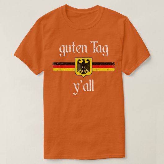 Oktoberfest German Flag Eagle Prost Guten Label Y' T-shirt (Design voorkant)