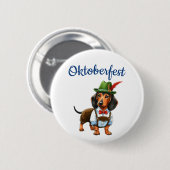 Oktoberfest German Weiner Ronde Button 5,7 Cm (Voorkant /achterkant)