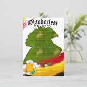 Oktoberfest Germany Map Bridesmaids Luncheon Kaart (Staand voorkant)