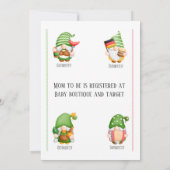 Oktoberfest Gnome Baby shower Kaart (Achterkant)