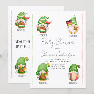 Oktoberfest Gnome Baby shower Kaart