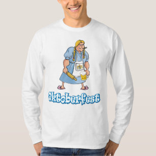 Oktoberfest Grappige Drag Queen Bier Bediening T-S T-shirt