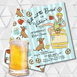 Oktoberfest grillig handgetekende Vrijgezellenfees Kaart