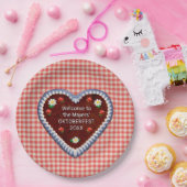 Oktoberfest Heart (aanpasbaar) Papieren Bordje (Feest)