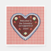 Oktoberfest Heart (aanpasbaar) Servet (Voorkant)