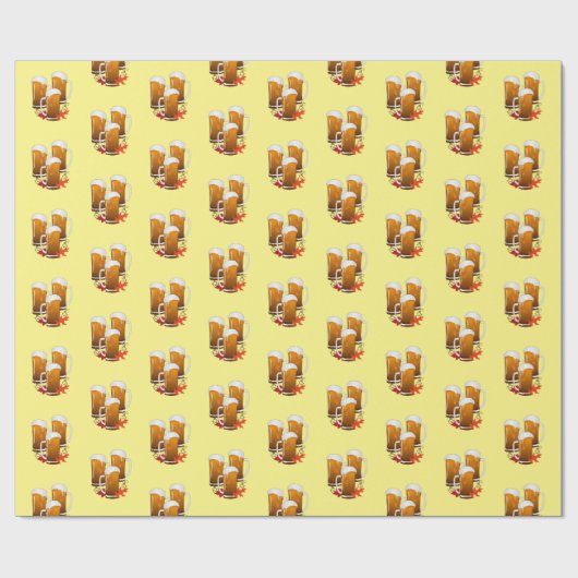 Oktoberfest herfstbier cadeaupapier (Vlak)