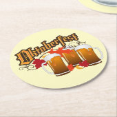 Oktoberfest herfstbier ronde kartonnen onderzetter (Gebogen)