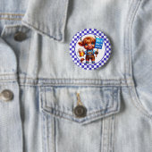 Oktoberfest Hoogland Koe Ronde Button 5,7 Cm (In situ)