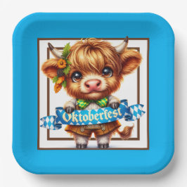 Oktoberfest Hooglandkoe  Papieren Eetservetten Bordje