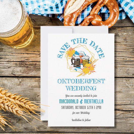 OKTOBERFEST Huwelijk Save The Date
