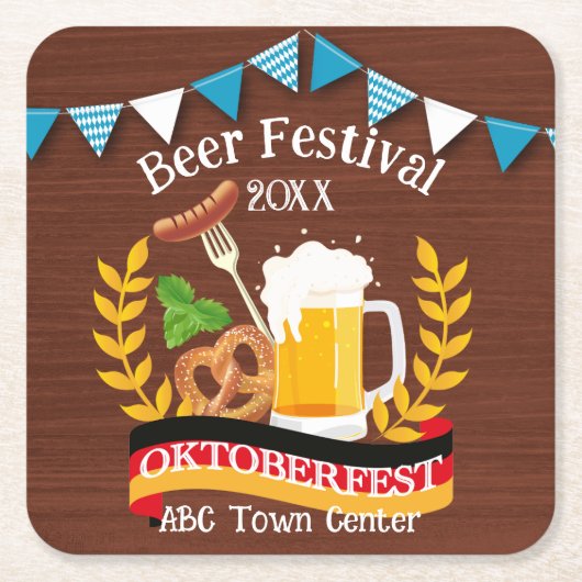 Oktoberfest Kartonnen Onderzetters (Voorkant)