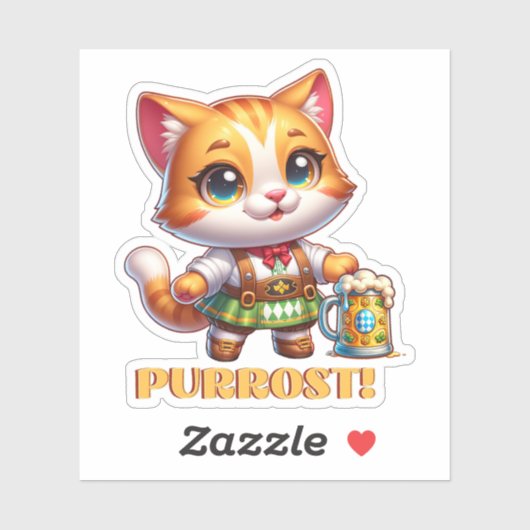 Oktoberfest kat prost! sticker (Vel)