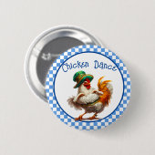 Oktoberfest Kippen Dans  Ronde Button 5,7 Cm (Voorkant /achterkant)