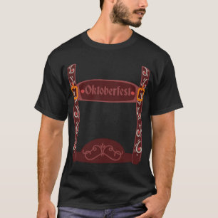 Oktoberfest Lederhosen Costume Cute German Beieren T-shirt