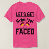 Oktoberfest Lets Get Schnitzel Faced Funny German T-shirt (Design voorkant)